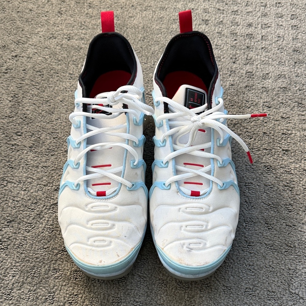 Nike White and Blue Athletic Shoes